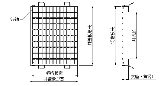 GM型井孔鋼格板蓋 GM型井孔鋼格板蓋